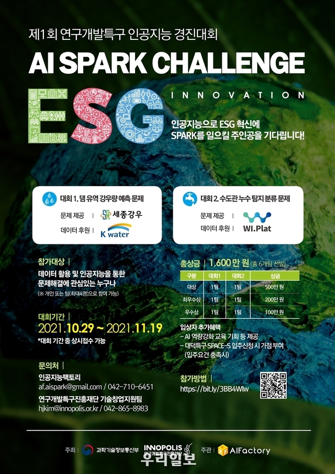 ESG(Environmental, Social, Governance) 혁신을 위한 인공지능 경진대회 포스터