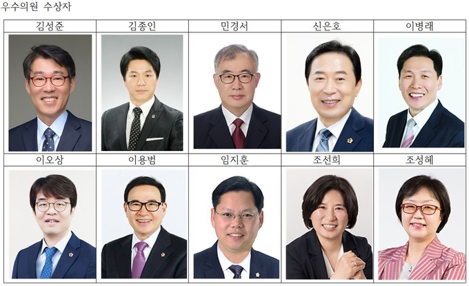 우수활동 의원들